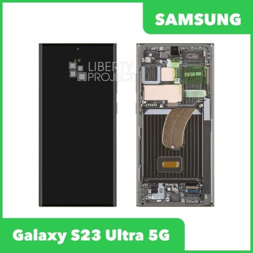 Дисплей для Samsung Galaxy S23 Ultra 5G 2023 SM-S918 GH82-30465C — оригинал Service Pack, в рамке, зелёный