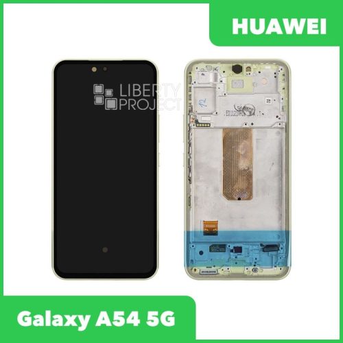 Дисплей для Samsung Galaxy A54 5G SM-A546E GH82-31231A/31232A — оригинал Service Pack, в рамке, зелёный
