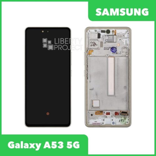 Дисплей для Samsung Galaxy A53 5G SM-A536 GH82-28025A — оригинал Service Pack, в рамке, белый