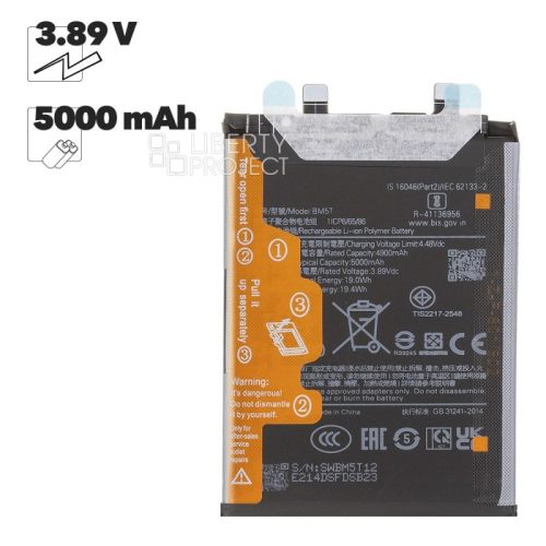 Аккумулятор (АКБ) для Xiaomi 13T/Redmi Note 13 Pro 4G/Note 14S/Poco M6 Pro 4G/X6 Pro 5G/14T BM5T