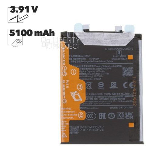 Аккумулятор (АКБ) для Xiaomi Poco X6 5G/Redmi Note 13 Pro 5G BM5V