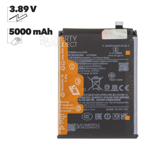 Аккумулятор (АКБ) для Xiaomi Redmi Note 13 4G/5G BN5P