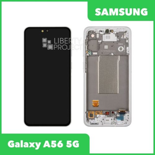 Дисплей для Samsung Galaxy A56 5G SM-A566B — оригинал Service Pack, в рамке, серый