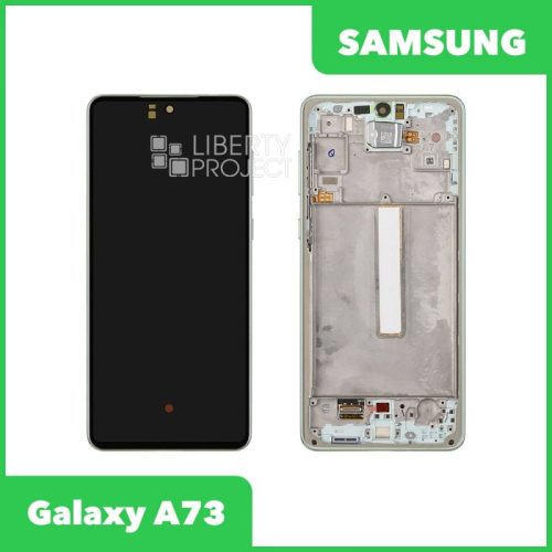Дисплей для Samsung Galaxy A73 SM-A736 GH82-28686A — оригинал Service Pack, в рамке, зелёный