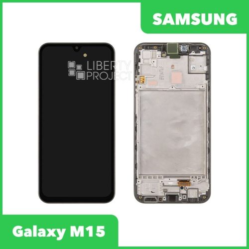 Дисплей для Samsung Galaxy M15 SM-M156 — оригинал Service Pack, в рамке, чёрный