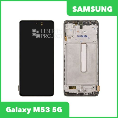 Дисплей для Samsung Galaxy M53 5G SM-M536B — оригинал Service Pack, в рамке, чёрный