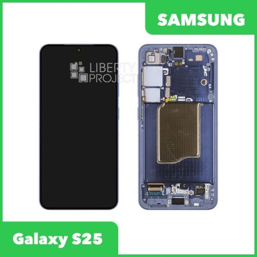 Дисплей для Samsung Galaxy S25 SM-S931 GH82-36329D — оригинал Service Pack, в рамке, синий