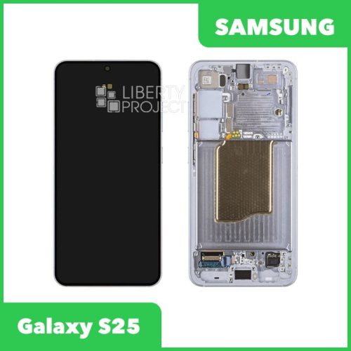 Дисплей для Samsung Galaxy S25 SM-S931 — оригинал Service Pack, в рамке, голубой