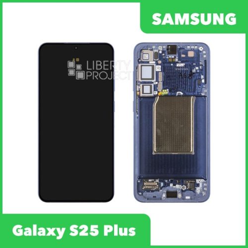 Дисплей для Samsung Galaxy S25 Plus SM-S936 — оригинал Service Pack, в рамке, синий