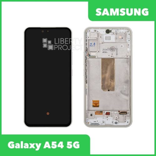 Дисплей для Samsung Galaxy A54 5G SM-A546E GH82-31231A/31232A — оригинал Service Pack, в рамке, белый