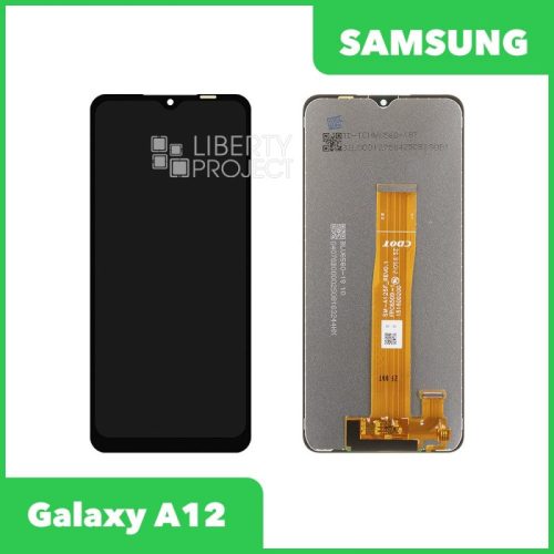 Дисплей для Samsung Galaxy A12 SM-A125 — оригинал Service Pack, без рамки, чёрный