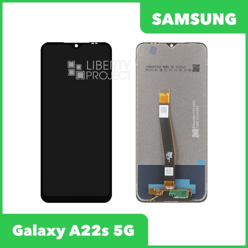 Дисплей для Samsung Galaxy A22s 5G SM-A226 — оригинал Service Pack, без рамки, чёрный